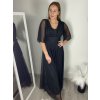 Šaty společenské elegantní třpitivé 3/4 rukáv dámské (S/M/L ONE SIZE) ITALSKá MODA IMS25KRISTA/DR (Velikost S/M/L, Barva Černá)