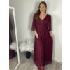 Šaty společenské elegantní třpitivé 3/4 rukáv dámské (S/M/L ONE SIZE) ITALSKá MODA IMS25KRISTA/DR (Velikost S/M/L, Barva Černá)