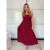 Šaty dlouhé letní na ramínka dámské (S/M ONE SIZE) ITALSKÁ MÓDA IM725ESTATE/DU (Velikost S/M, Barva béžová)