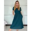 Šaty dlouhé letní krátký rukáv dámské Susana (S/M/L ONE SIZE) ITALSKÁ MÓDA IM425140/DU (Velikost S/M/L, Barva béžová)