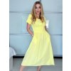 Šaty dlouhé letní krátký rukáv dámské Susana (S/M/L ONE SIZE) ITALSKÁ MÓDA IM425140/DU (Velikost S/M/L, Barva béžová)
