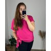 Tunika s přívěskem krátký rukáv dámská nadrozměr (L/XL/2XL ONE SIZE) ITALSKÁ MÓDA IMD23316/DUR (Velikost L/XL/2XL, Barva béžová)
