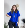 Tunika s přívěskem krátký rukáv dámská nadrozměr (L/XL/2XL ONE SIZE) ITALSKÁ MÓDA IMD23316/DUR (Velikost L/XL/2XL, Barva béžová)