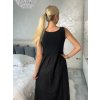 Šaty letní bez rukávu dámské  PAGE (S/M/L ONE SIZE) ITALSKÁ MÓDA IM725020/DU (Velikost S/M/L, Barva Černá)