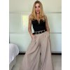 Kalhoty elegantní s páskem dámské (S/M/L ONE SIZE) ITALSKá MóDA IMSM25DEVONE/DU (Velikost S/M/L, Barva béžová)