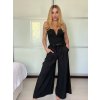 Kalhoty elegantní s páskem dámské (S/M/L ONE SIZE) ITALSKá MóDA IMSM25GIZELE/DU (Velikost S/M/L, Barva béžová)