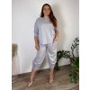 Souprava tepláková oversize mikina dlouhý rukáv a tepláky dlouhé dámské nadrozměr RUBBY (42/44/46 ONE SIZE) ITALSKÁ MÓDA IMWGB25RUBBY/DUR (Velikost 42/44/46, Barva hnědá)