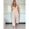 Overal dlouhý oversize bez rukávu dámský GIORGIA (S/M  ONE SIZE) ITALSKÁ MÓDA IMWAD25918/DU (Velikost S/M, Barva béžová)
