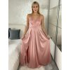 Šaty dlouhé společenské na ramínka dámské BEATRIX (S/M/L ONE SIZE) ITALSKÁ MÓDA IMM25M35843/DUR (Velikost S/M/L, Barva béžová)
