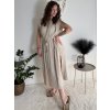 Šaty dlouhé elegantní letní bez rukávu dámské nadrozměr BLANCA (52/54/56 ONE SIZE) ITALSKÁ MÓDA IMC25293/DU (Velikost 52/54/56, Barva hnědá)