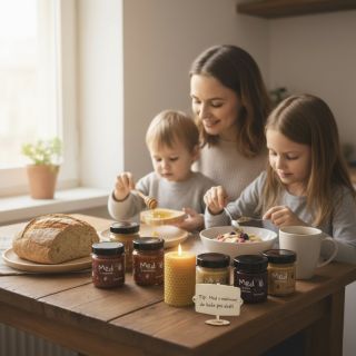 Ranní rituál, který děti milují! 🥣 Med s malinami na kaši, med se zázvorem do čaje… a úsměvy u stolu jsou zaručené....