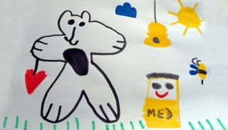 🐻🍯 Alex nám ukázal, že i jednoduchá kresba dokáže vykouzlit úsměv! ❤️ Na dnešním soutěžním obrázku od Alexe (6 let) vidíme...