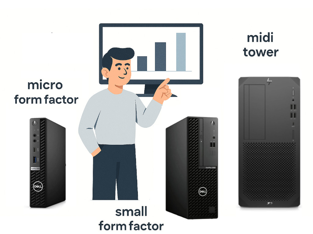 Rozdíly mezi skříněmi repasovaných počítačů: MFF, SFF a MT