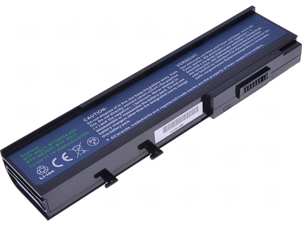 Baterie T6 Power pro Acer TravelMate 3302 serie, Li-Ion, 11,1 V, 5200 mAh (58 Wh), černá