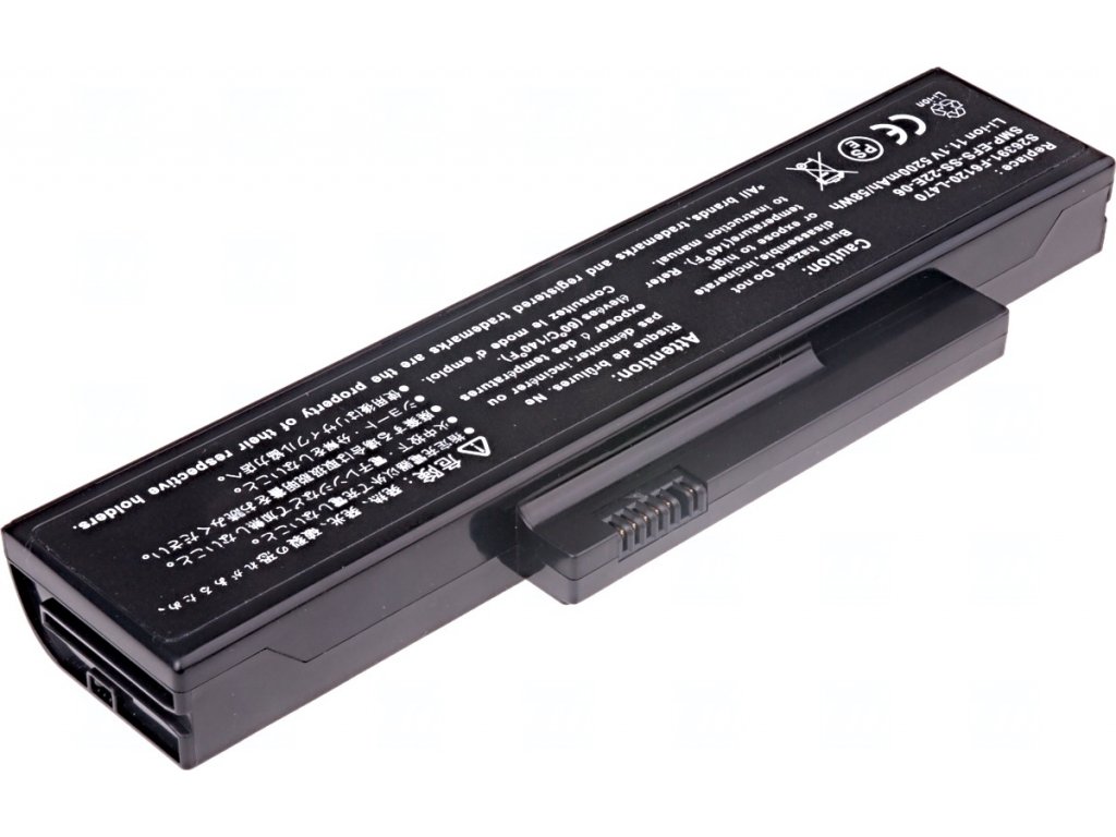 Baterie T6 Power pro notebook Fujitsu Siemens S26391-F6120-F470, Li-Ion, 5200 mAh (58 Wh), 11,1 V