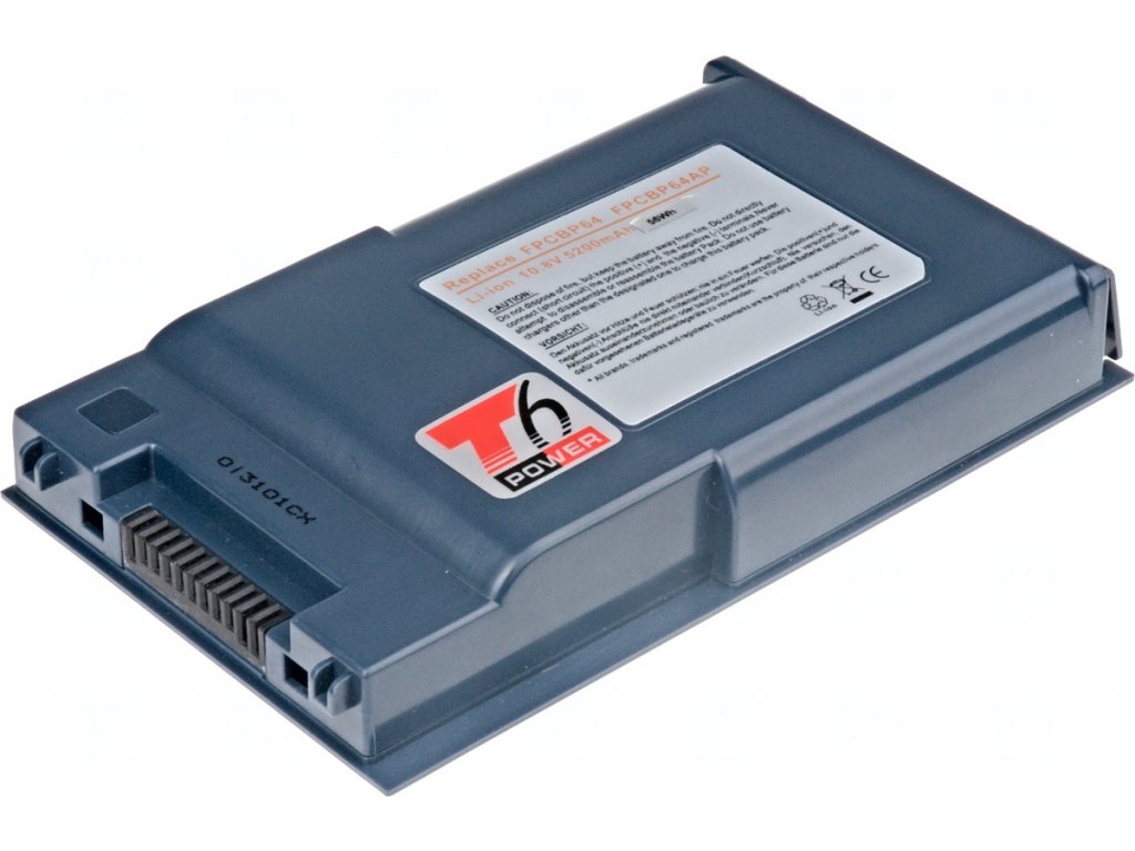 Baterie T6 Power pro Fujitsu Siemens Lifebook S2020 serie, Li-Ion, 10,8 V, 5200 mAh (56 Wh), modrá