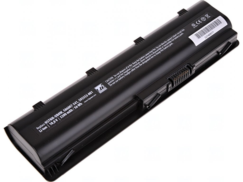 Baterie T6 Power pro Hewlett Packard G72-a40 serie, Li-Ion, 5200 mAh (56 Wh), 10,8 V