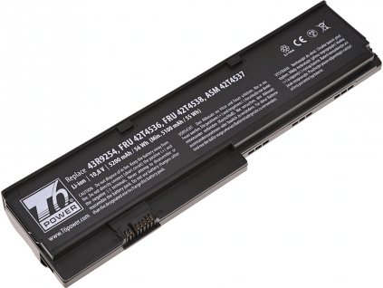 Baterie T6 Power pro notebook Lenovo 42T4834, Li-Ion, 10,8 V, 5200 mAh (56 Wh), černá