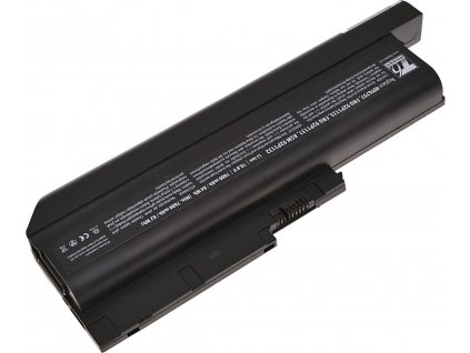 Baterie T6 Power pro IBM ThinkPad T60p serie, Li-Ion, 10,8 V, 7800 mAh (84 Wh), černá