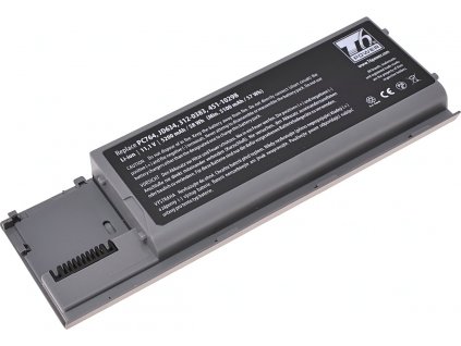 Baterie T6 Power pro Dell Latitude D620, Li-Ion, 11,1 V, 5200 mAh (58 Wh), šedá