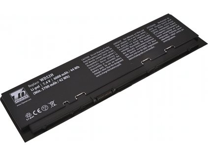 Baterie T6 Power pro notebook Dell W57CV, Li-Poly, 7,4 V, 6000 mAh (44 Wh), černá