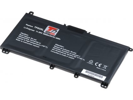 Baterie T6 Power pro Hewlett Packard Pavilion 15-cc700 serie, Li-Poly, 11,55 V, 3600 mAh (41 Wh), černá
