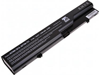 Baterie T6 Power pro Compaq 620 Notebook PC, Li-Ion, 10,8 V, 5200 mAh (56 Wh), černá