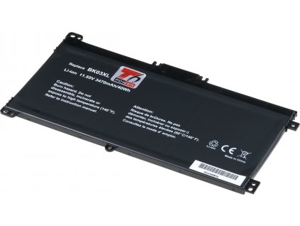 Baterie T6 Power pro notebook Hewlett Packard BK03XL, Li-Ion, 11,55 V, 3470 mAh (40 Wh), černá