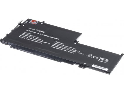Baterie T6 Power pro Hewlett Packard Spectre 15-ap010 x360 serie, Li-Poly, 11,55 V, 6000 mAh (69 Wh), černá