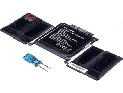 Baterie T6 Power pro Apple EMC 3163, Li-Poly, 11,4 V, 4300 mAh (49 Wh), černá