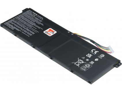 Baterie T6 Power pro Acer TravelMate P4 P414-51, Li-Poly, 15,4 V, 3634 mAh (55,9 Wh), černá