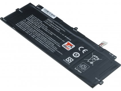 Baterie T6 Power pro notebook Hewlett Packard HSTNN-DB7S, Li-Poly, 7,6 V, 5000 mAh (38 Wh), černá