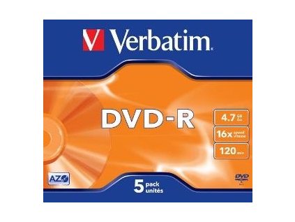 VERBATIM Verbatim DVD-R [ jewel case 5 | 4.7GB | 16x | matte silver ]