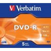 VERBATIM Verbatim DVD-R [ jewel case 5 | 4.7GB | 16x | matte silver ]