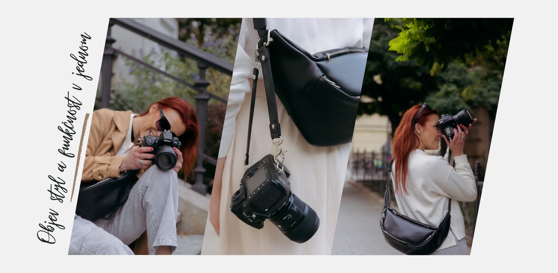 elegantní fotobrašna pro fotografky