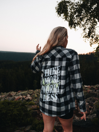 Flanelová košile HIKE MORE, WORRY LESS - unisex