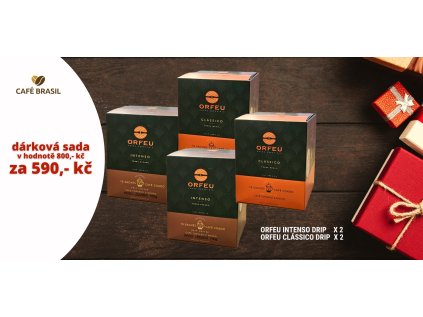 Dárková sada čtyř balení Drip kávy Orfeu