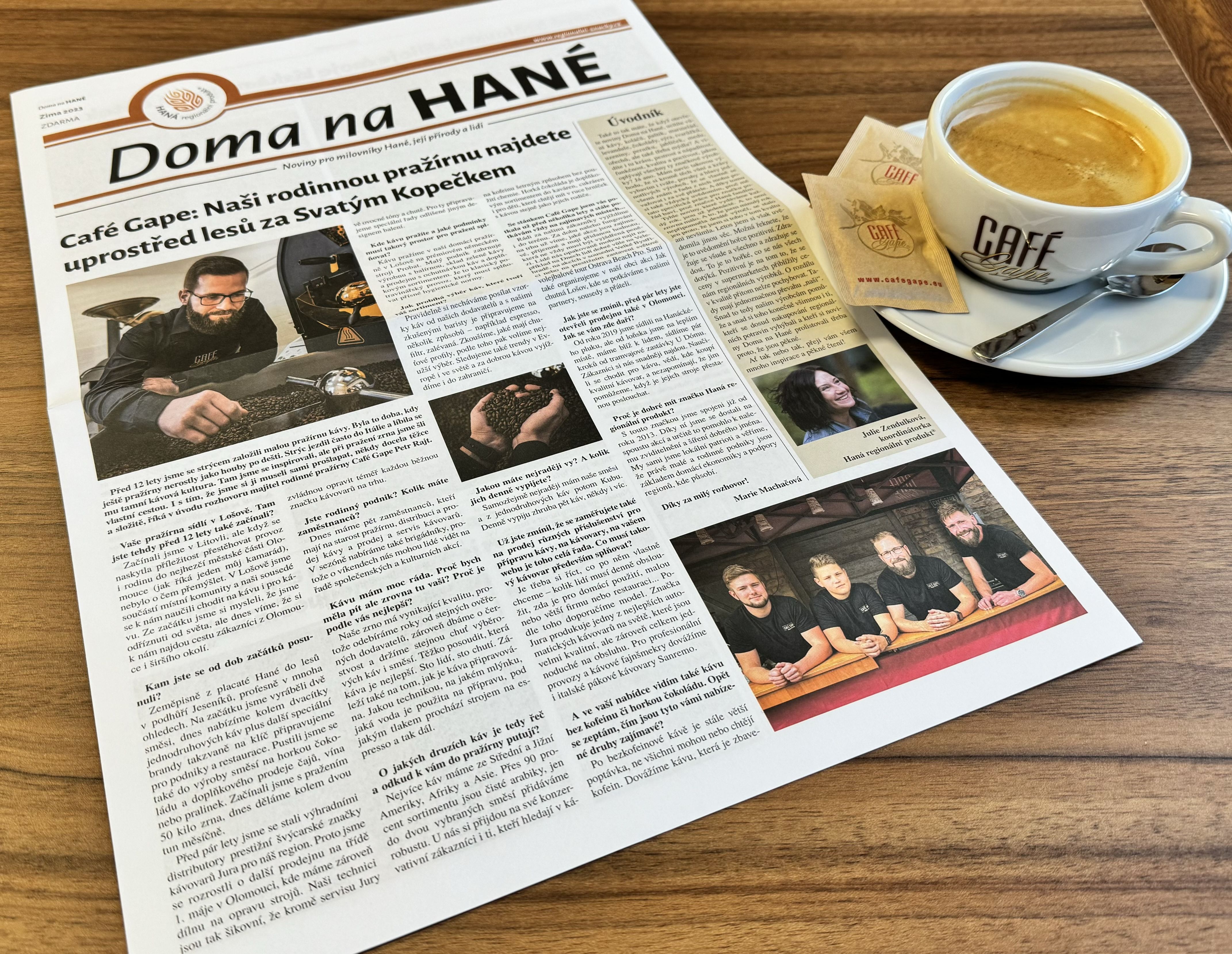 Doma na Hané - rozhovor s Petrem Rajtem, majitelem pražírny Café Gape