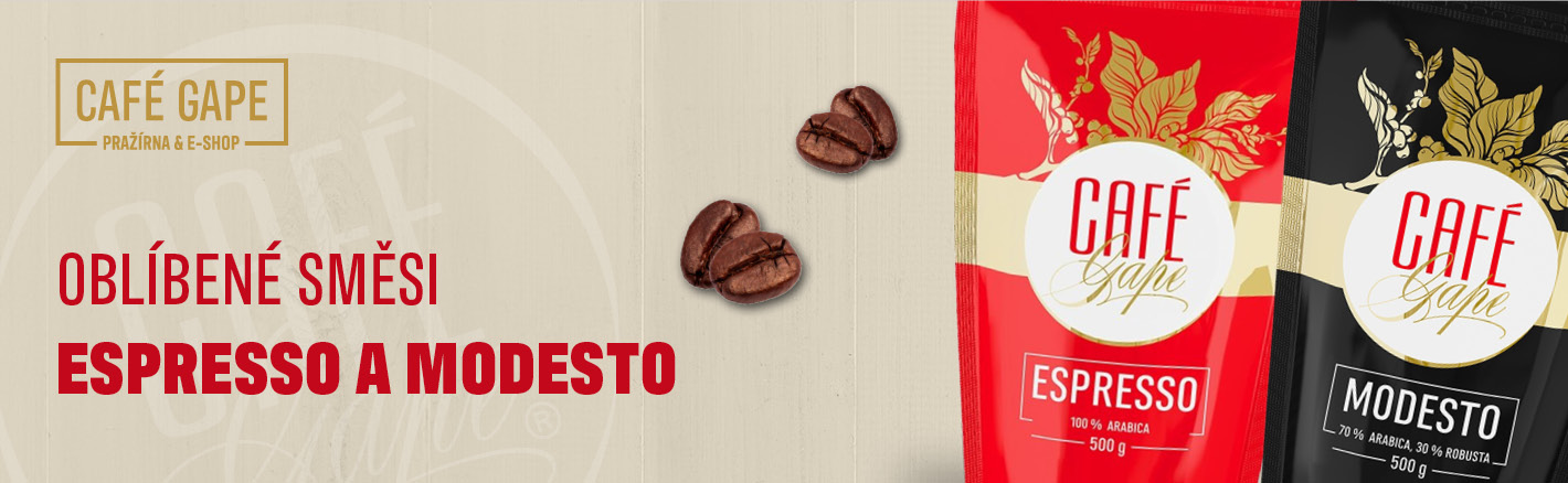 Oblíbené směsi espresso a modesto