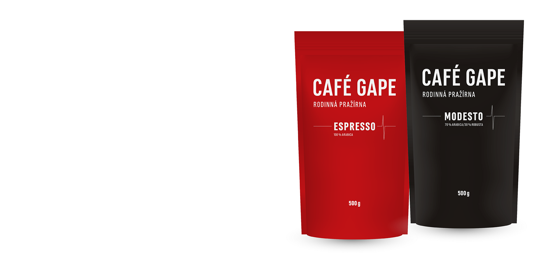 Kávové směsi Café Gape Espresso a Café Gape Modesto pro každý den