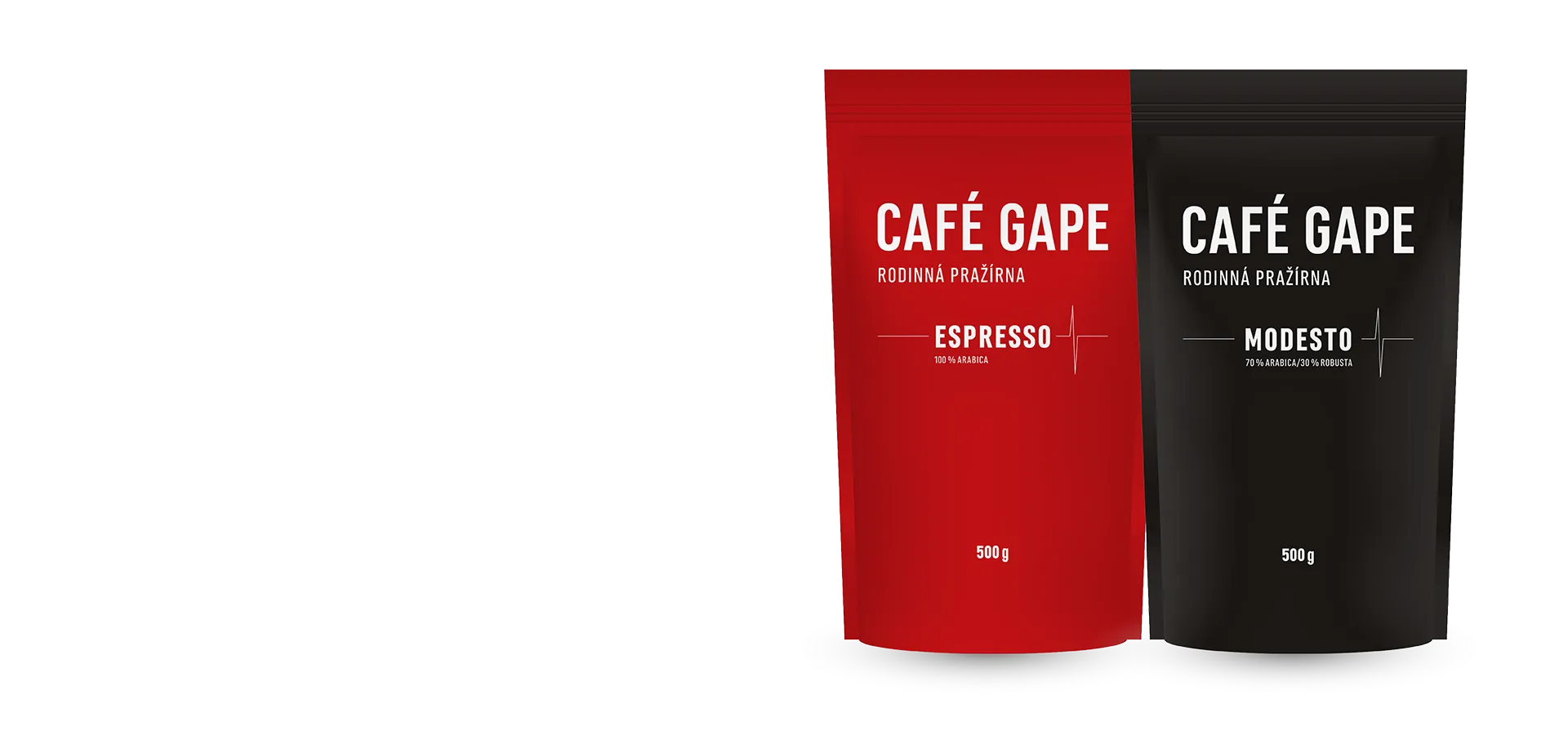 Kávové směsi Café Gape Espresso a Café Gape Modesto pro každý den