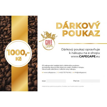 Dárkový poukaz 1000Kč