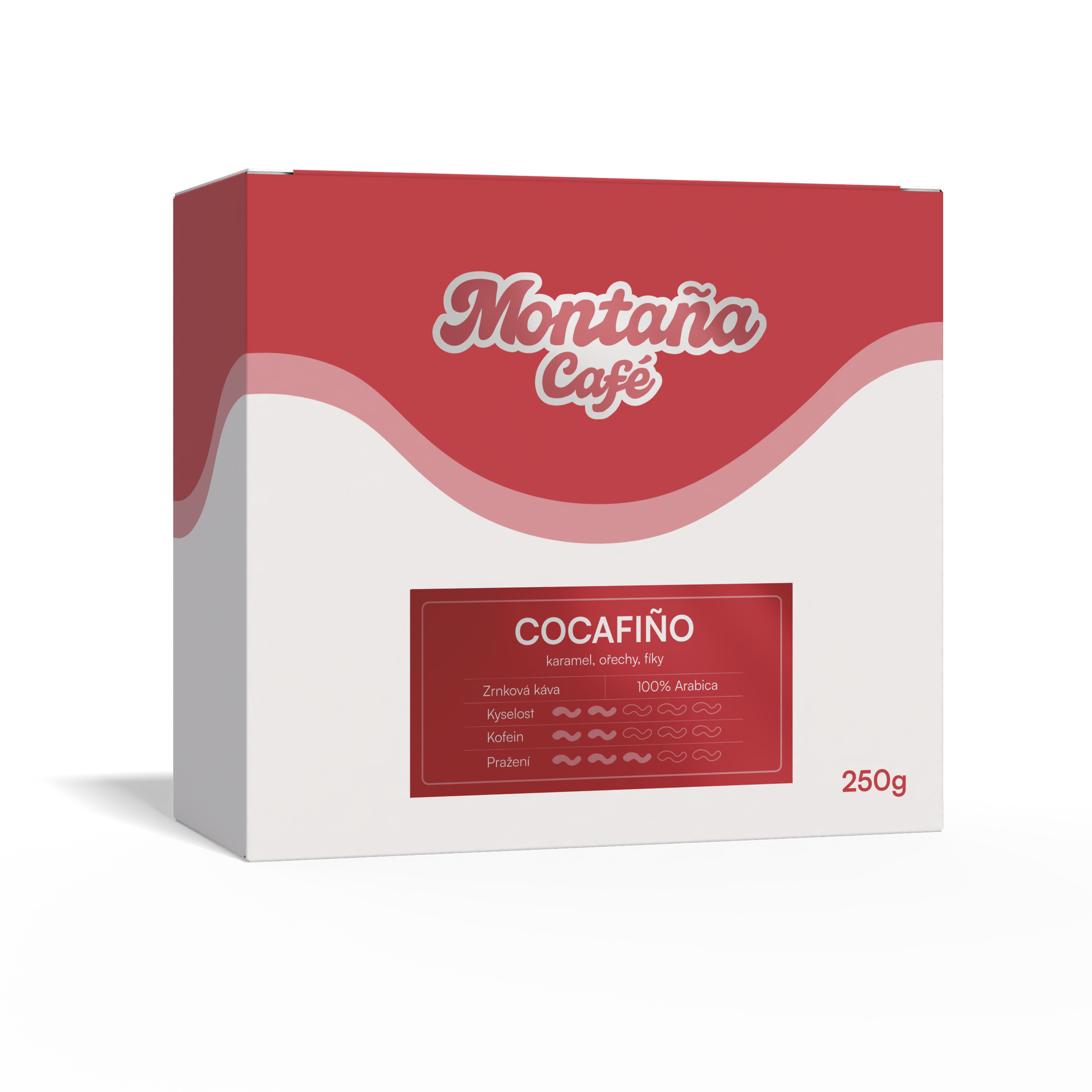 Montaña Café Cocafiño, mletá káva Velikost balení: 250g, Hrubost mletí: Standardní mletí