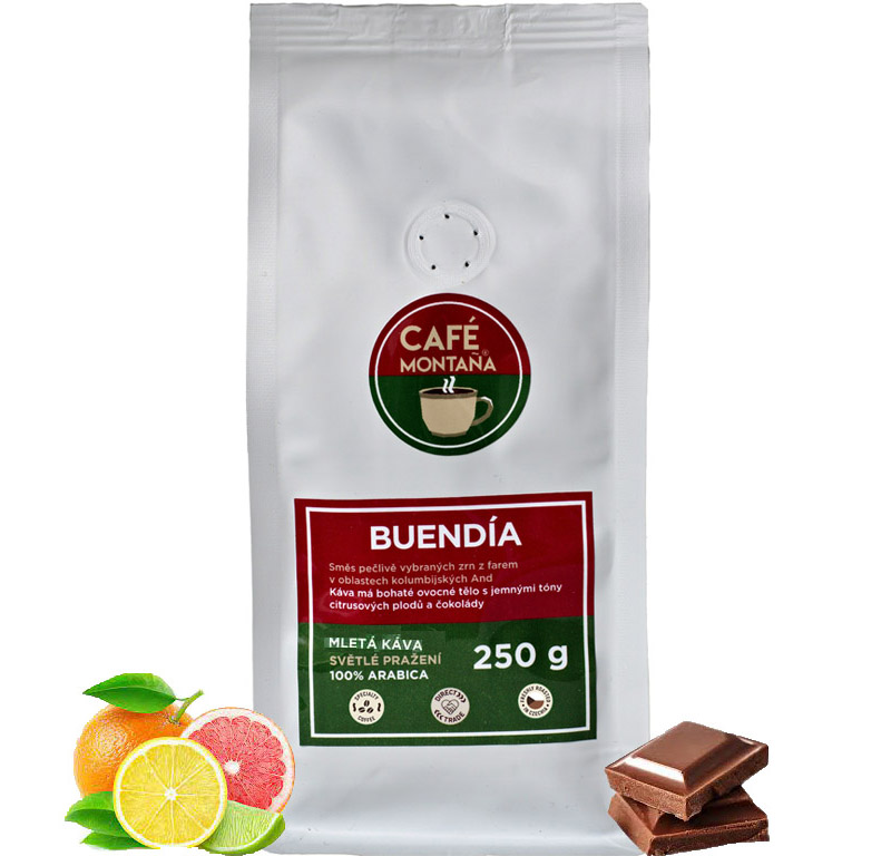 Café Montaña Buendía, mletá káva Velikost balení: 500g, Hrubost mletí: French press