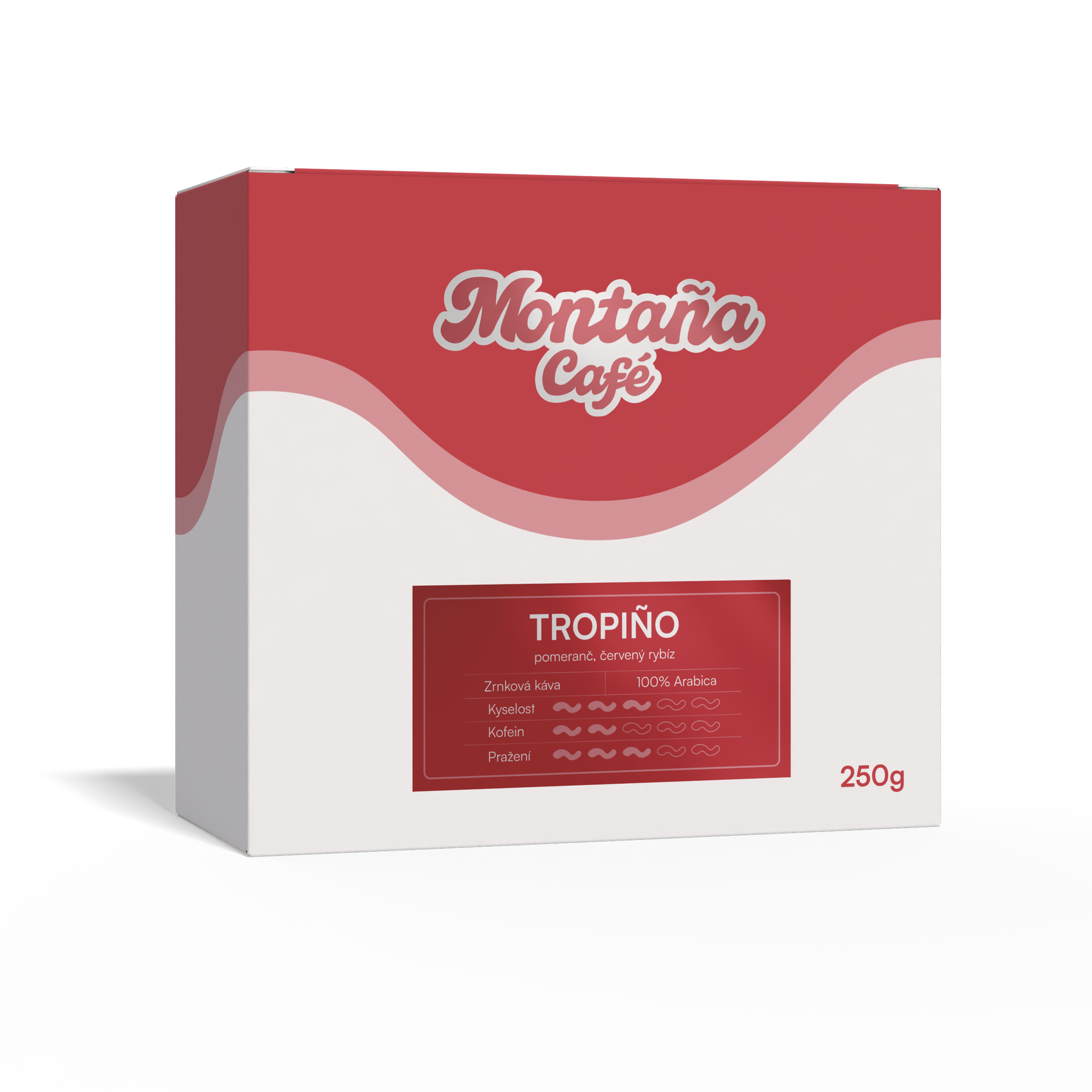 Montaña Café Tropiño, mletá káva Velikost balení: 250g, Hrubost mletí: Standardní mletí