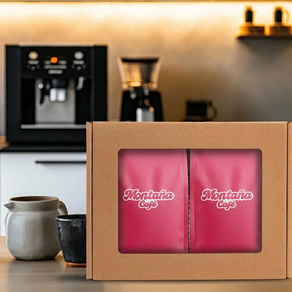 Café Montaña dárková sada 4 káv na espresso, zrnková káva, 4x 100 g: Eño Ñuño, Fazenda Sertao,  Fuerte Espresso a Espresso směs 70÷30