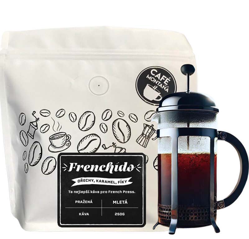 Café Montaña Frenchído, mletá káva pro french press, 250 g Hrubost mletí: Filtrovaná káva