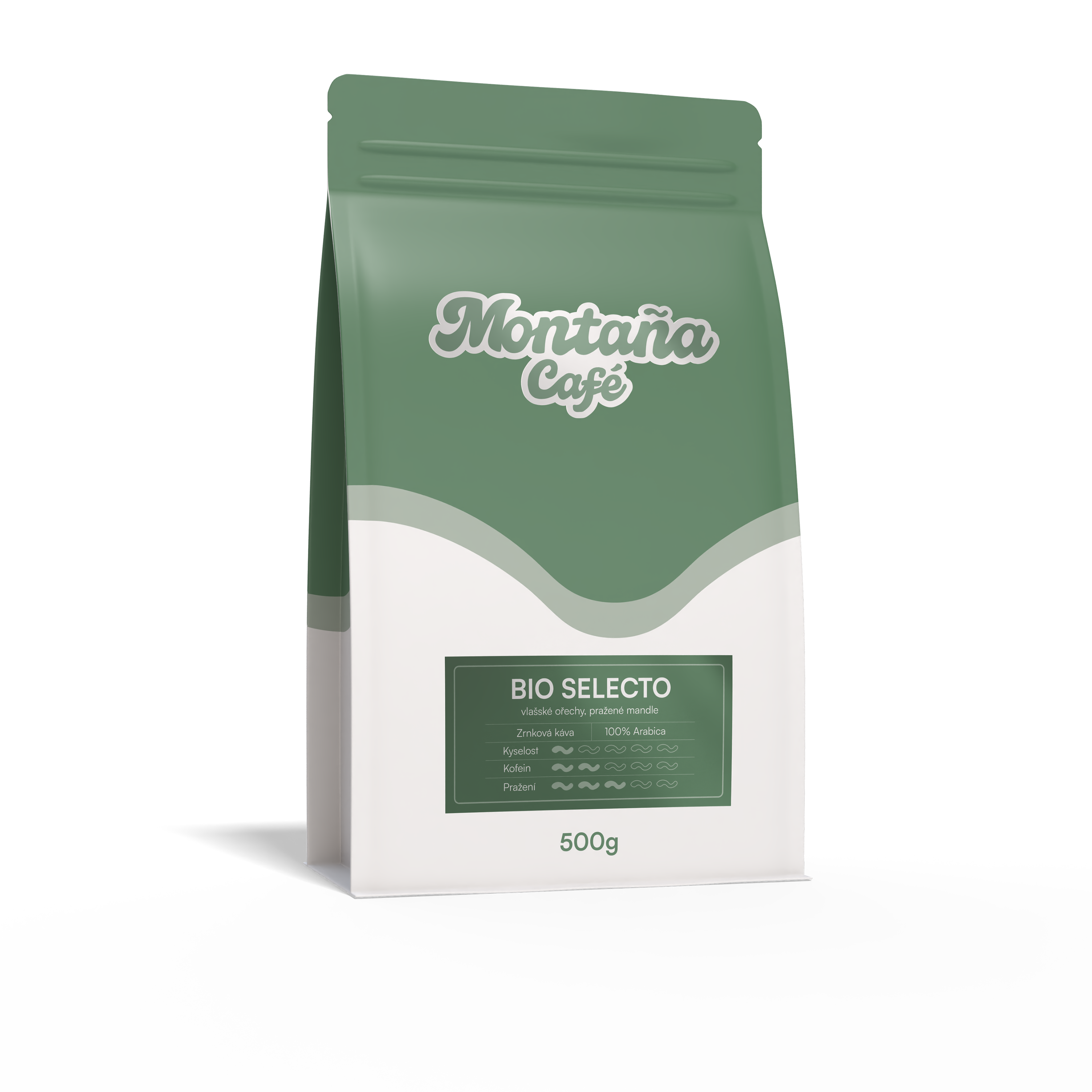 Montaña Café Bio Selecto, mletá bio káva Velikost balení: 500g, Hrubost mletí: French press