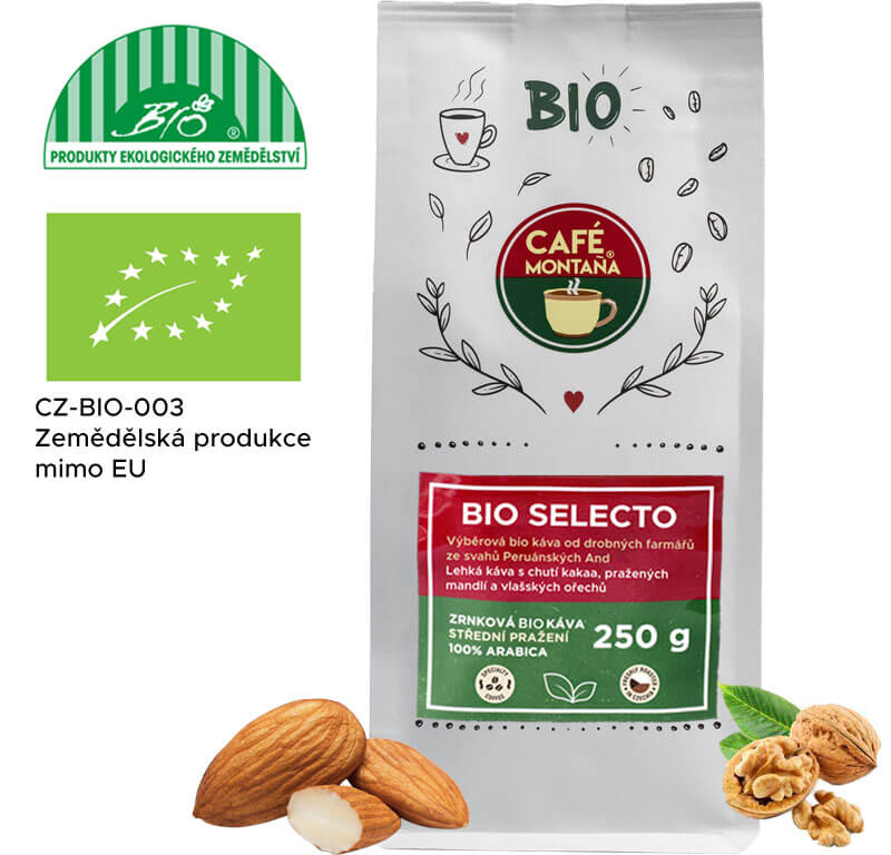 Café Montaña Bio Selecto, mletá bio káva Velikost balení: 250g, Hrubost mletí: French press