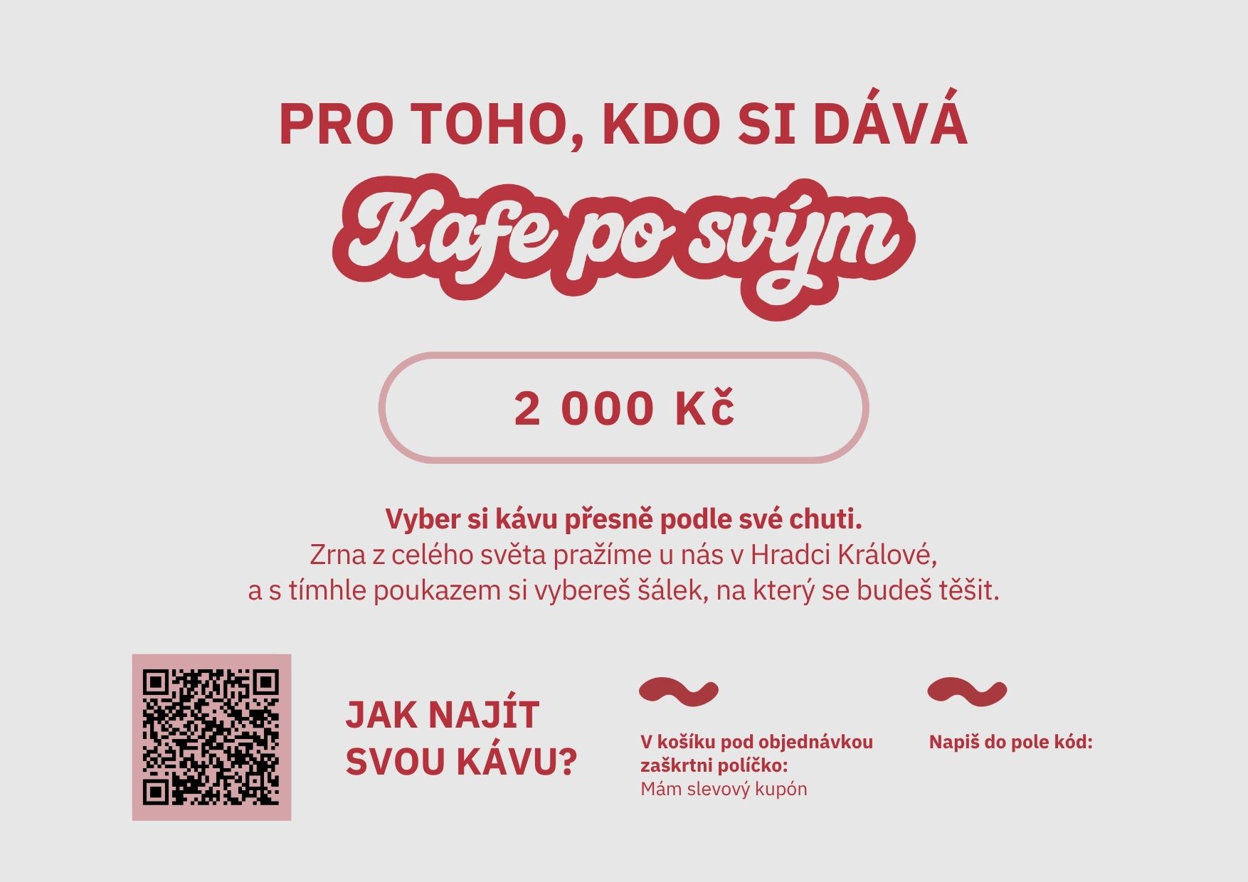 Montaña Café dárkový poukaz na kávu Hodnota dárkového poukazu: 2 000 Kč